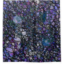 Círculos abstratos desenhados mão, azul, roxo,