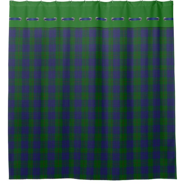 Cortina Para Chuveiro Clan Barclay Tartan Xadrez Cortina (Frente)