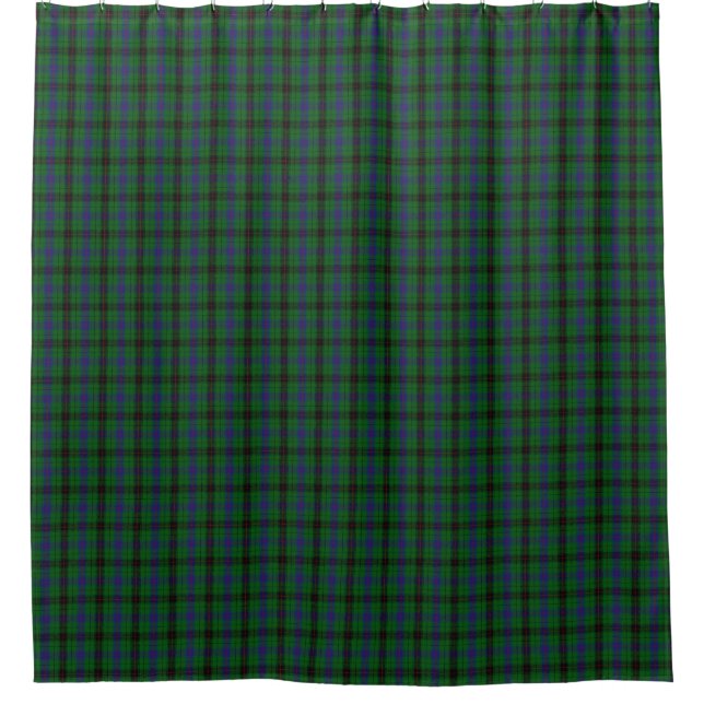 Cortina Para Chuveiro Clan Davidson Classic Scottish Tartan (Frente)