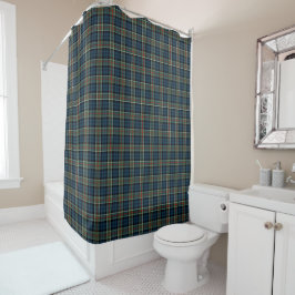 Cortina Para Chuveiro Colquhoun Clan Tartan Marinho Xadrez Azul