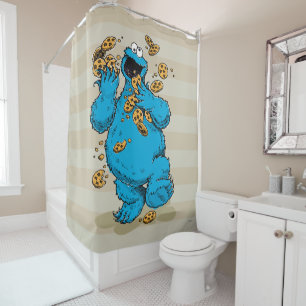 Cortina Para Chuveiro Cookie Monster Crazy Cookies