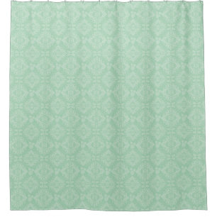 Cortina Para Chuveiro Cor damasco verde