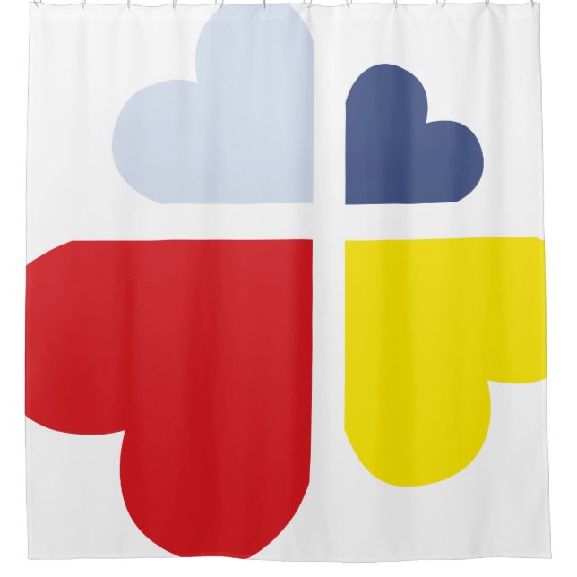 Cortina Para Chuveiro corações cruzados (Frente)