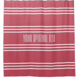Cortina Para Chuveiro Coral Strips - Coral Cortina de chá de Texto Perso