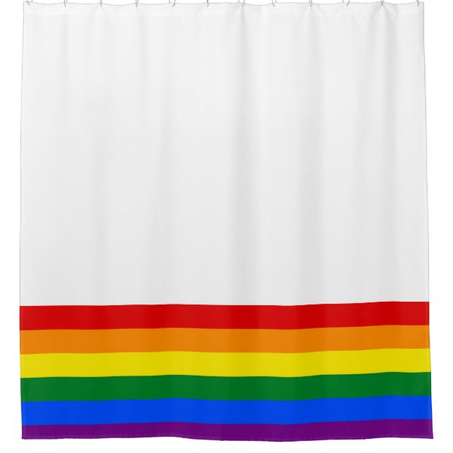 Cortina Para Chuveiro CORES DO RAINBOW FLAG + suas ideias (Frente)