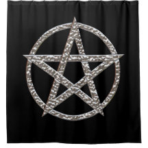 Cortina de Chá Cromo de Hammered Pentagram