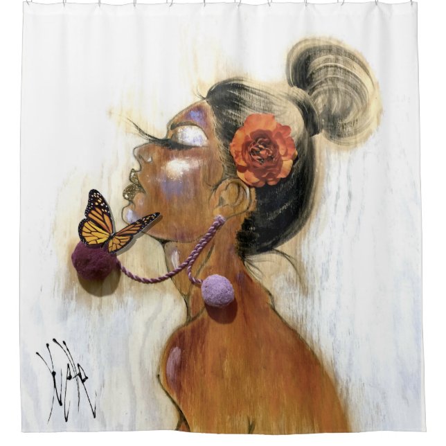 Cortina Para Chuveiro Cortina de chá da elevação & do brilho (Frente)