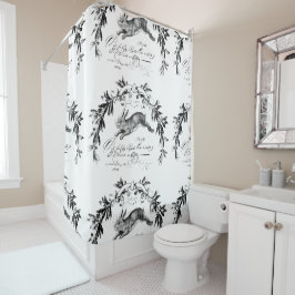 Cortina Para Chuveiro Cortina de chá da lebre de Le Lapin Francês