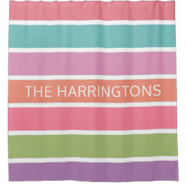 Cortina Para Chuveiro Cortina de chá de nome personalizado de distribuiç