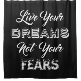 Cortina Para Chuveiro Curtina personalizada de chás de cor Live Your Dre