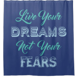 Cortina Para Chuveiro Curtina personalizada de chás de cor Live Your Dre