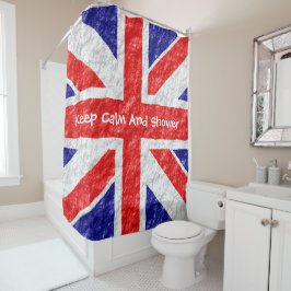 Cortina Para Chuveiro Design da Bandeira Union Jack