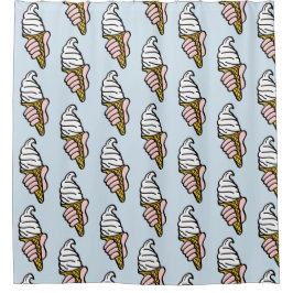 Cortina Para Chuveiro Design de Cone de Sorvete