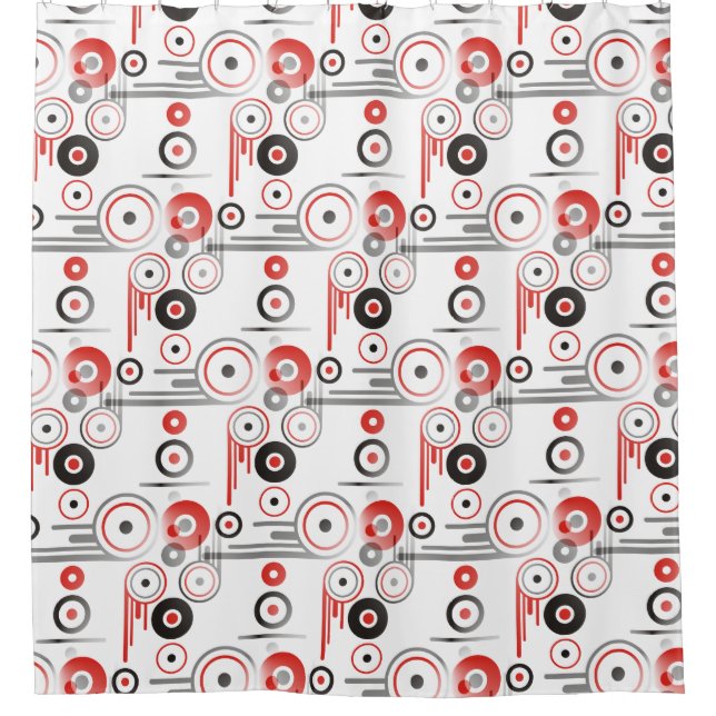 Cortina Para Chuveiro Design geométrico abstrato + suas ideias (Frente)