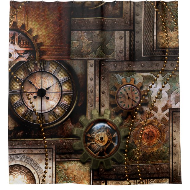 Cortina Para Chuveiro Design steampunk maravilhoso (Frente)