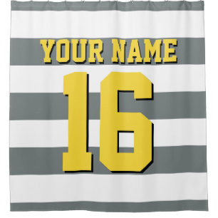Cortina Para Chuveiro DIY Background Color Charcarboneto Jersey Stripe