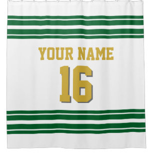 Cortina Para Chuveiro DIY Background Forest Green Strike Sports Jersey