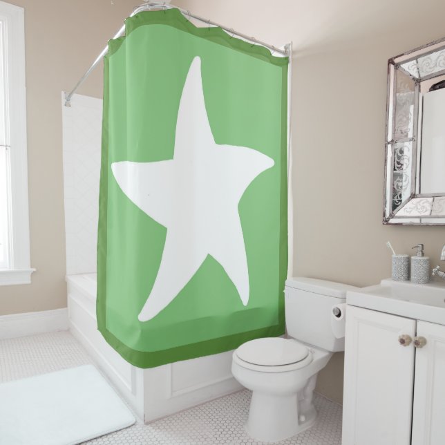 Cortina Para Chuveiro Estrela do Mar Verde (In Situ)