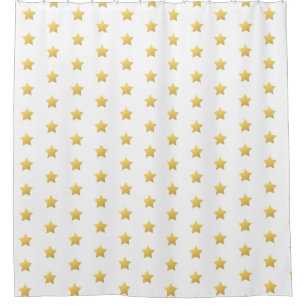 Cortina Para Chuveiro Estrelas do ouro do falso