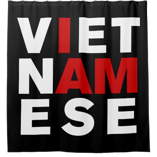 CORTINA PARA CHUVEIRO EU SOU VIETNAMESE (Frente)