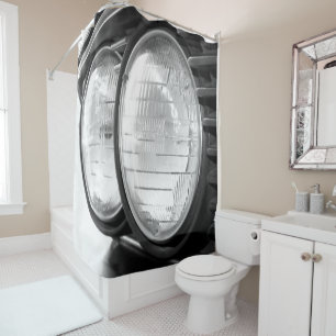 Cortina Para Chuveiro faróis de BMW do vintage