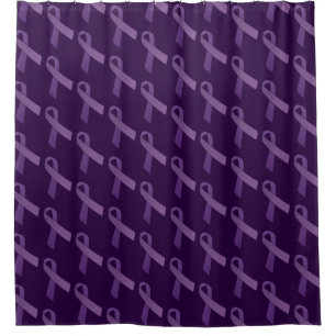 Cortina Para Chuveiro Fitas do roxo da consciência da doença de
