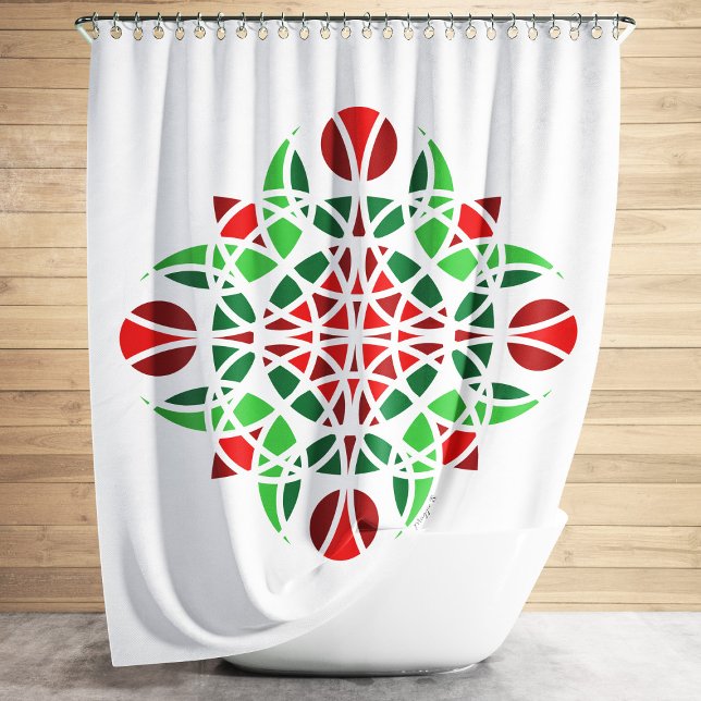 Cortina Para Chuveiro Floral Abstrato Moderno (Modern Abstract Floral Shower Curtain)