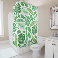 Folheto tropical verde e branco