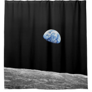 Cortina Para Chuveiro Foto da NASA Apollo 8 Earthrise Lua em Órbita Luna