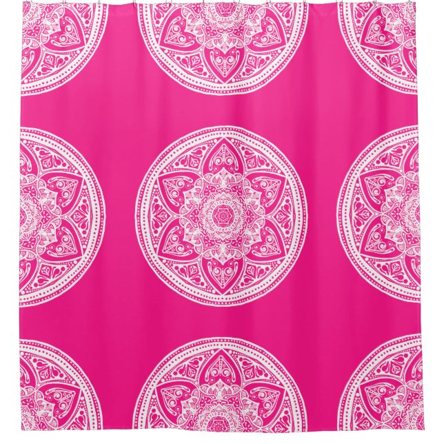 Cortina Para Chuveiro Foxglove Mandala (Frente)