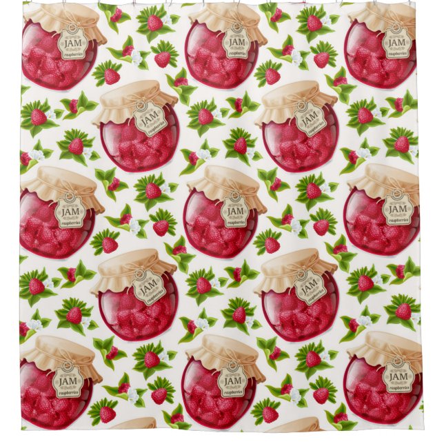 Cortina Para Chuveiro Framboesa (Frente)