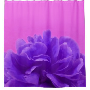 Cortina Para Chuveiro Framboesa roxa elegante floral