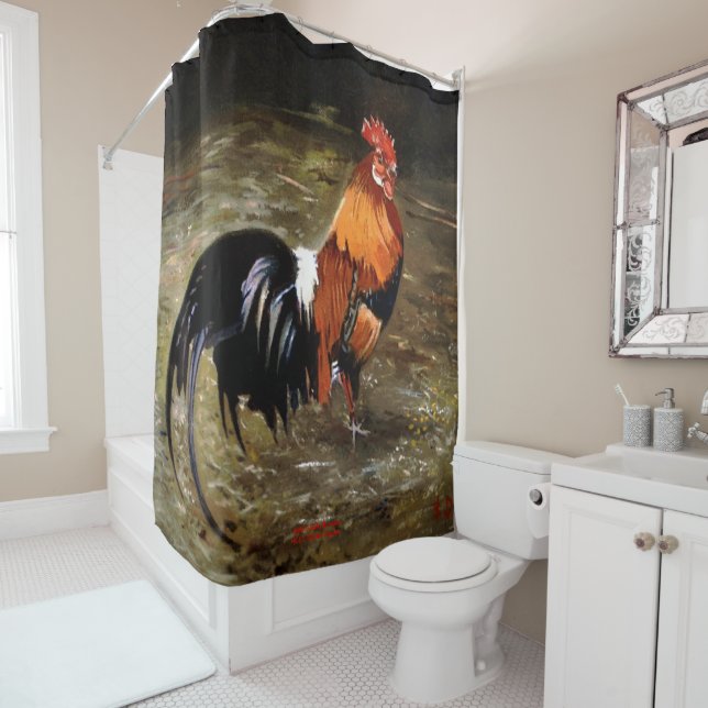 Cortina Para Chuveiro Gallo/Galo/Rooster (In Situ)