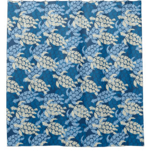 Cortina Para Chuveiro Honu Sea Turtle Havaiana Aloha