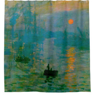 Cortina Para Chuveiro Impressão de Claude Monet, nascer do sol