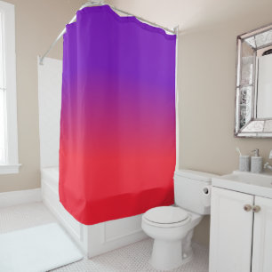 Cortina Para Chuveiro Inclinação roxo e vermelho