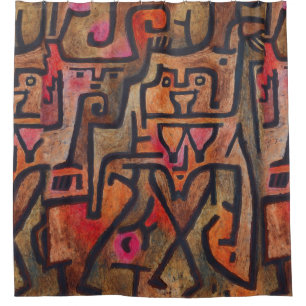 Cortina Para Chuveiro Klee Abstrato Forest Expressionista Arte Moderna