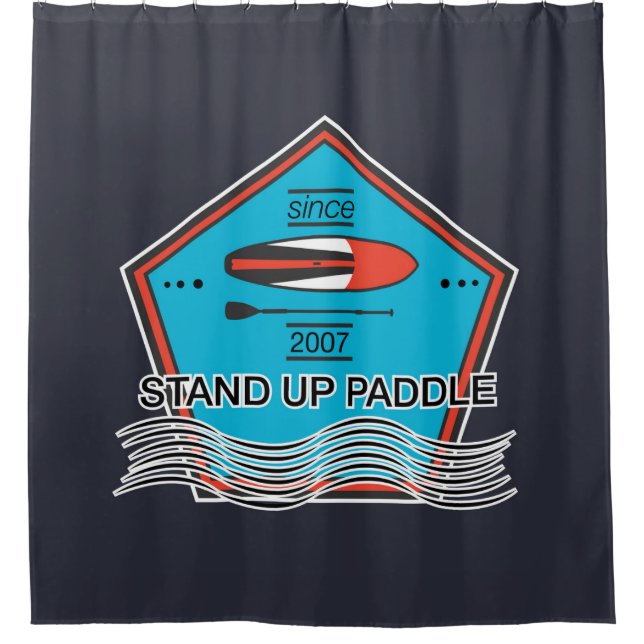 Cortina Para Chuveiro Levante-se o poster da pá (Frente)