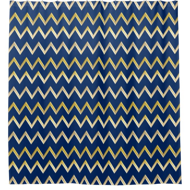 Cortina Para Chuveiro Limite do ouro - zigzag + suas costas e ideias (Frente)