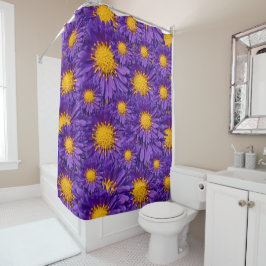Cortina Para Chuveiro Lindos e roxos Michaelmas Daisies