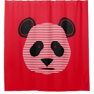 Cortina Para Chuveiro listras panda