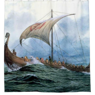 Cortina Para Chuveiro longboat de viquingue