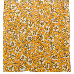 Cortina Para Chuveiro Malia Hibiscus Hawaiian Pareau Floral