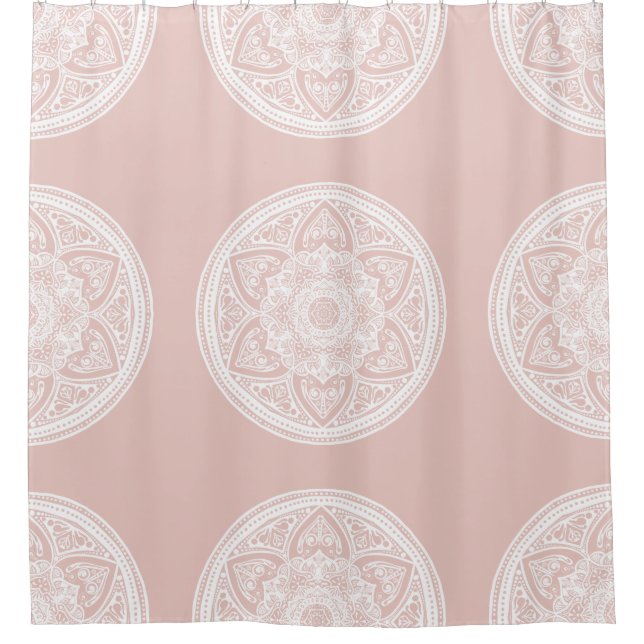 Cortina Para Chuveiro Mallow Mandala (Frente)