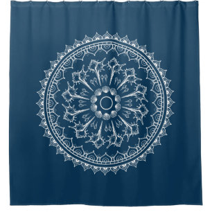 Cortina Para Chuveiro Mandala feita dos Seashells