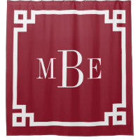 Monograma de Borda Chave Grega Crimson