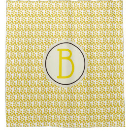 Cortina Para Chuveiro Monograma Personalizado de Manchas de Aquarela Ama