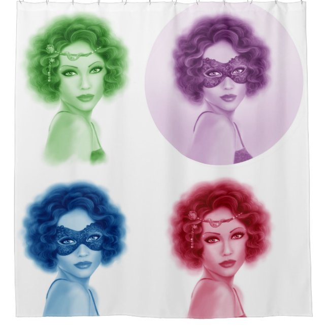 Cortina Para Chuveiro Mulheres retrógradas (Frente)