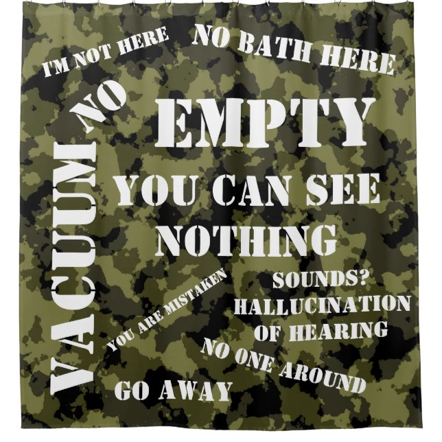 Cortina Para Chuveiro Não estou aqui (Frente)