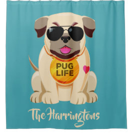 Cortina Para Chuveiro Nome personalizado e cortina do chá de cores do Pu